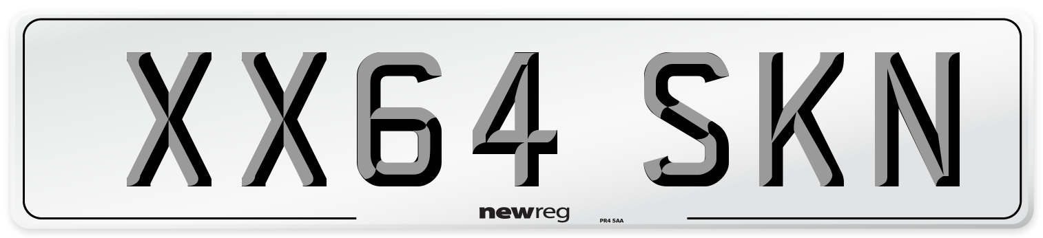 XX64 SKN Number Plate from New Reg